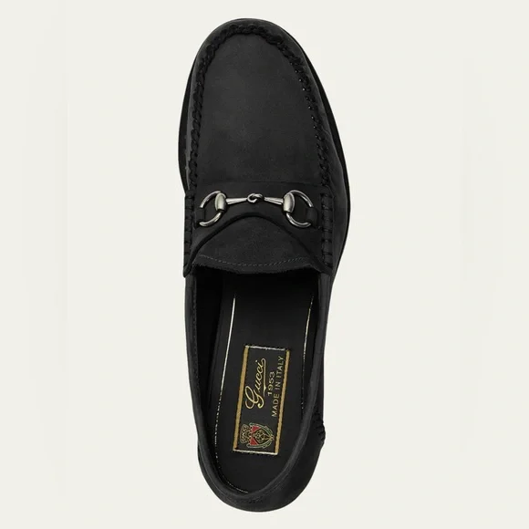 NWOT Gucci Gigi Horsebit 1953 Suede Mocassin Loafers in Black - Picture 2 of 8